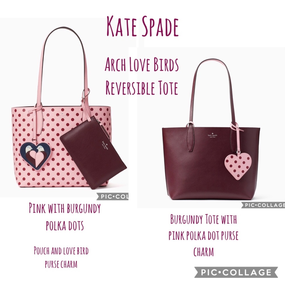 Kate Spade Arch Love Birds Reversible Tote - NWT